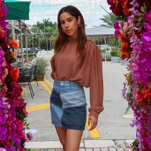 Vintage High Neck Blouse